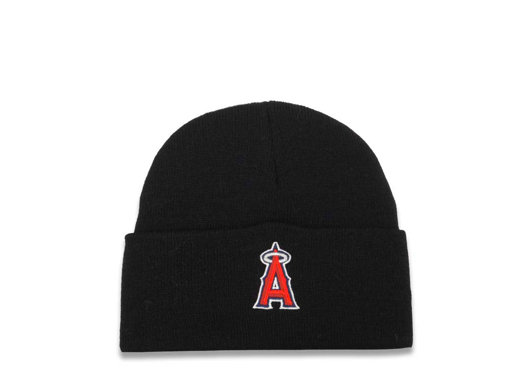 Los Angeles Anaheim Angels MLB Beanie Knit Cuffed Black Crown Team Color Logo