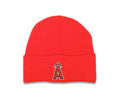 Los Angeles Anaheim Angels MLB Basic Cuffed Beanie/Knit Red Crown/Visor Team Color Logo