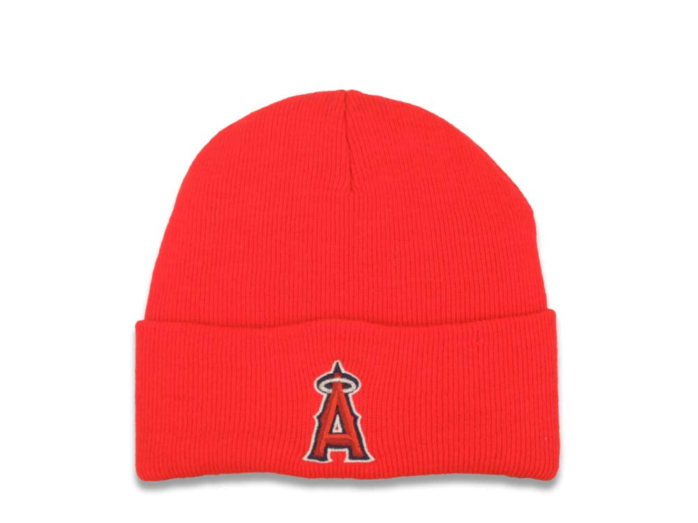 Los Angeles Anaheim Angels MLB Basic Cuffed Beanie/Knit Red Crown/Visor Team Color Logo