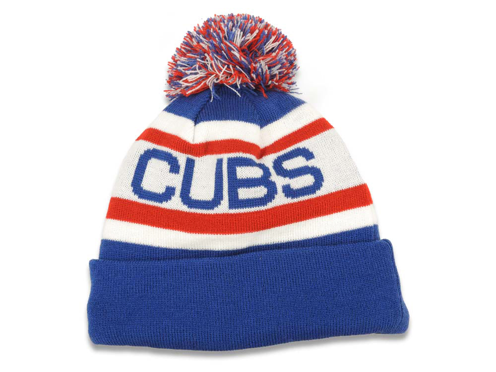 Chicago Cubs New Era MLB Cuffed Knit Beanie Hat Blue/White/Red Crown/Cuff Team Color Logo