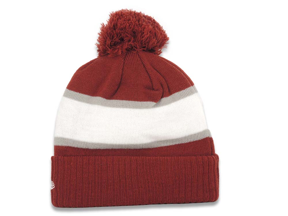Philadelphia Phillies New Era MLB Cuffed Pom Knit Pride Hat Red/White/Gray Crown/Visor Team Color Logo