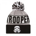 Storm Trooper New Era Star Wars Cuffed Pom Rep Your Team Knit Hat Black/White/Gray Crown/Visor White Logo