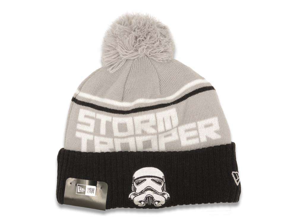 Storm Trooper New Era Cuffed Pom Knit Hat Khaki/Black Crown/Visor Team Color Logo