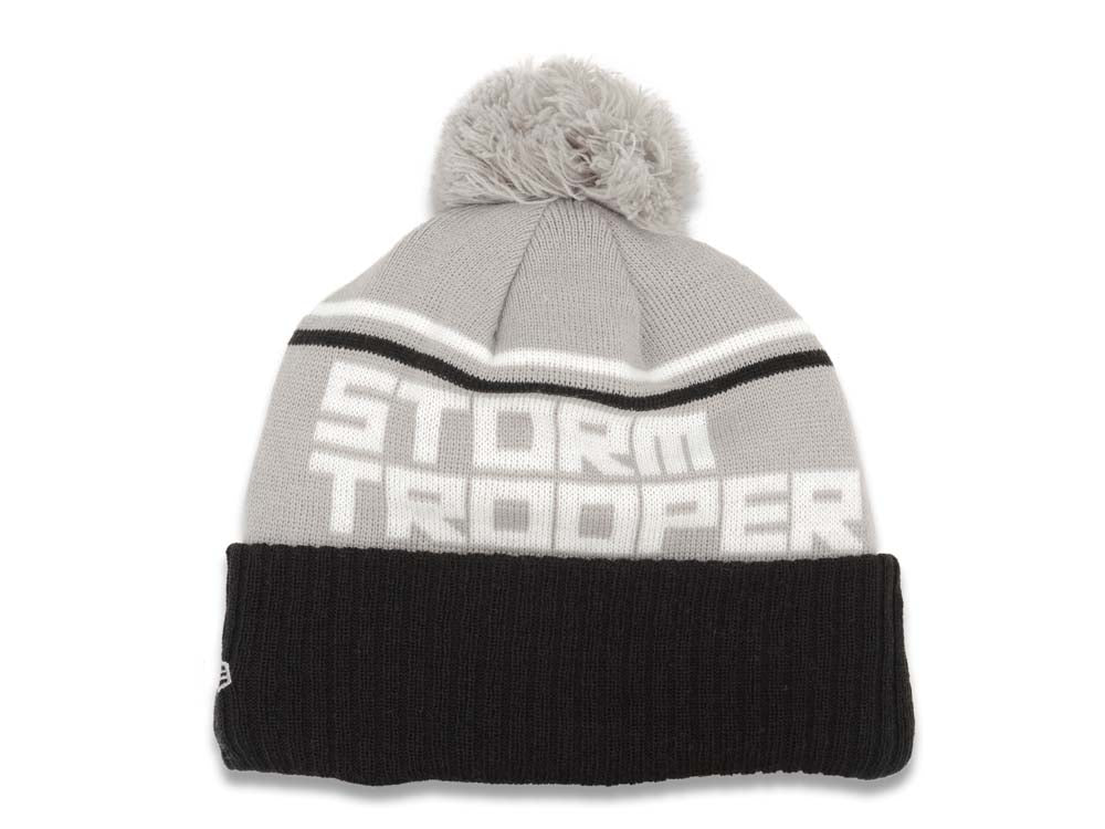 Storm Trooper New Era Cuffed Pom Knit Hat Khaki/Black Crown/Visor Team Color Logo