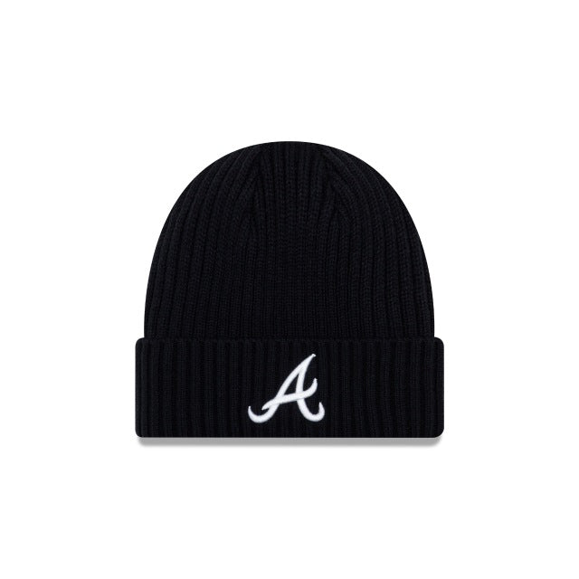 Atlanta Braves New Era MLB Cuffed Knit Beanie Black Team Color Logo