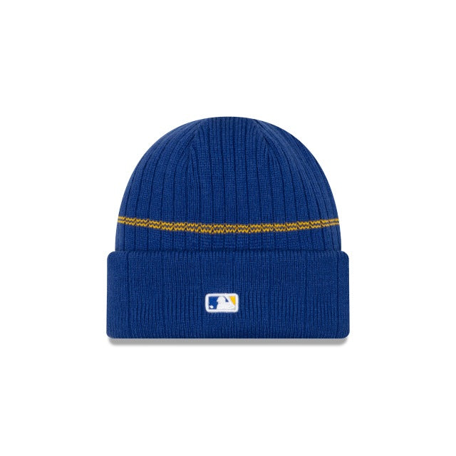 Milwaukee Brewers New Era MLB Cuffed Knit Beanie Royal Blue Team Color Logo