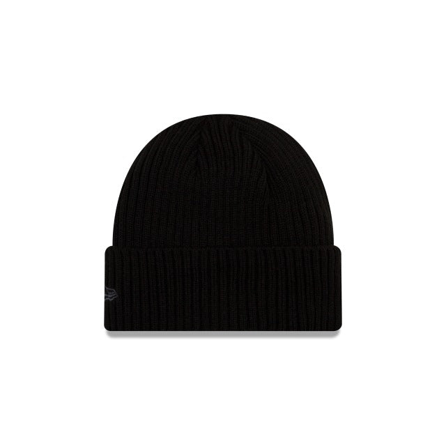 Brooklyn Nets New Era NBA Cuffed Knit Beanie Black Team Color Logo