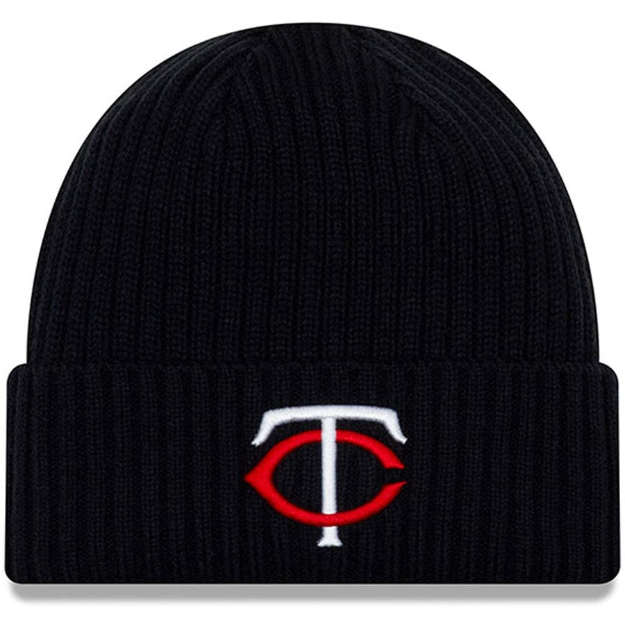 Minnesota Twins New Era MLB Core Classic Cuffed Knit Beanie Hat Navy Crown/Visor White/Red Team Color Logo