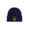 Milwaukee Brewers New Era MLB Cuffed Knit Beanie Navy Team Color Logo