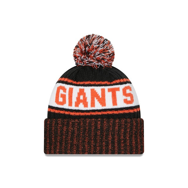 San Francisco Giants New Era MLB Cuffed Pom Knit Black/White Team Color Logo