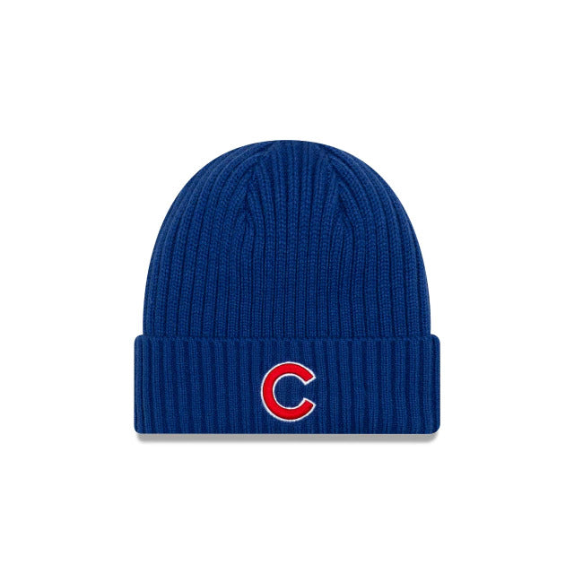 Chicago Cubs New Era MLB Core Classic Cuffed Knit Beanie Hat Royal Blue Crown/Cuff Team Color Logo