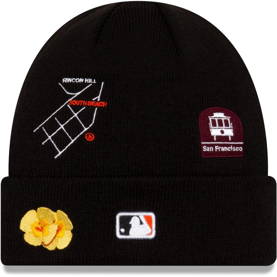 San Francisco Giants New Era MLB Cuff Knit Team Color Black Crown/Cuff Orange Logo 2010 World Series City Transit