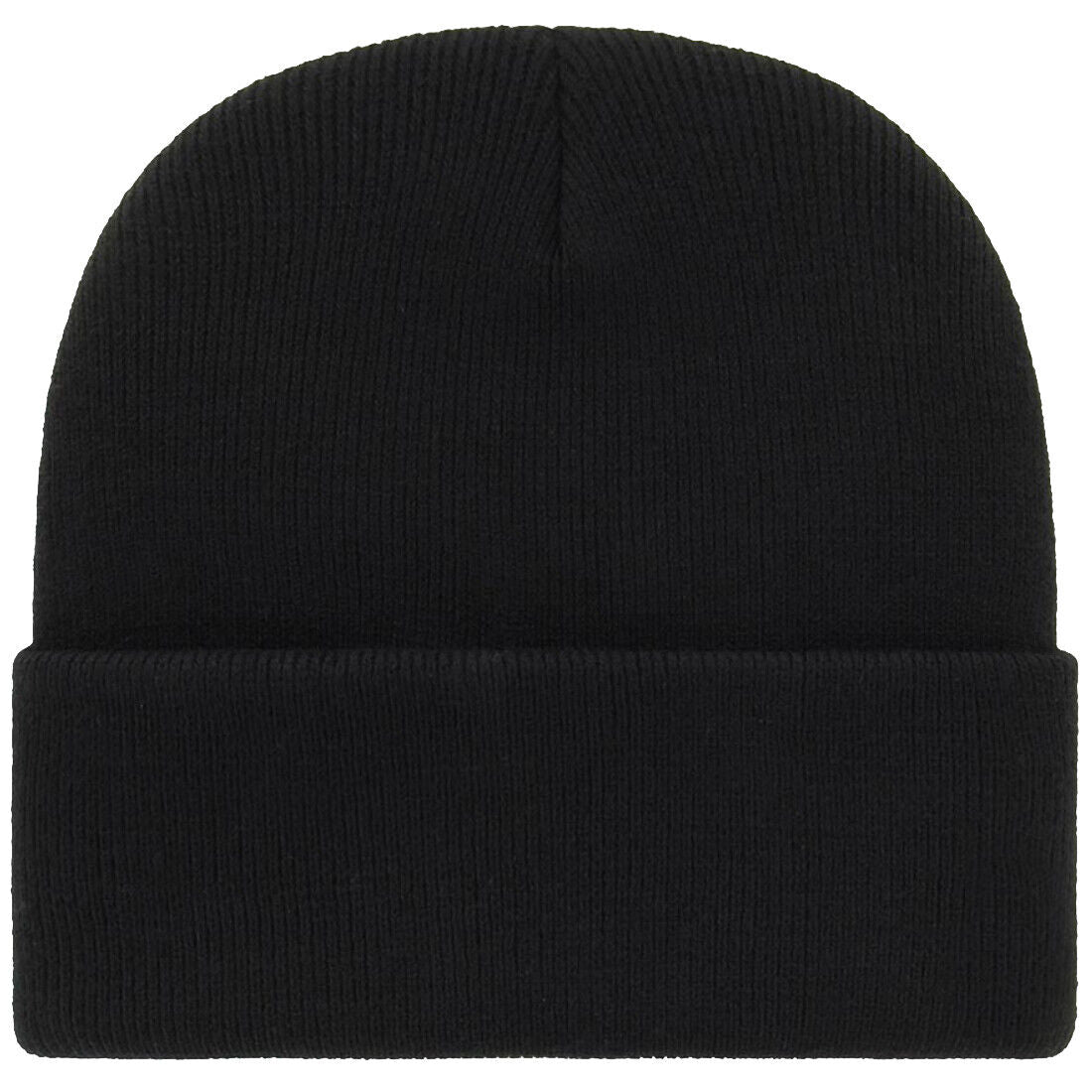 Los Angeles Dodgers '47 Brand MLB Basic Cuffed Knit Beanie Hat Black Crown/Visor White Logo