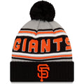San Francisco Giants New Era MLB Cuffed Pom Knit Gray/Black Team Color Logo