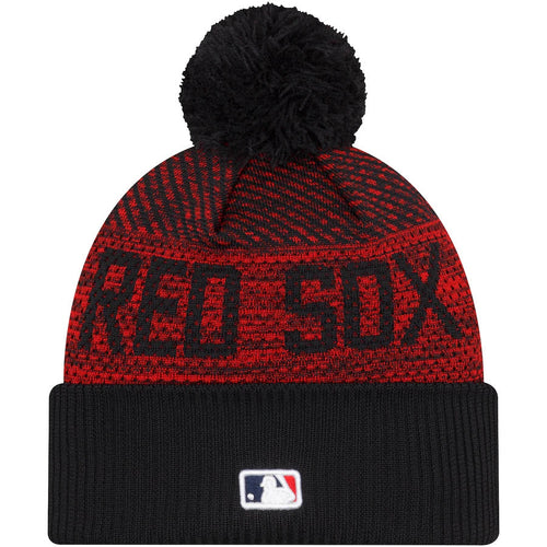 Boston Red Sox New Era MLB 2022 Cuffed Knit Beanie Hat Red/Navy Crown/Visor Team Color Logo (Sport Knit)