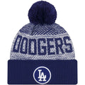 Los Angeles Dodgers New Era MLB 2022 Cuffed Knit Beanie Hat Gray/Royal Blue Crown/Visor Team Color Logo (Sport Knit)