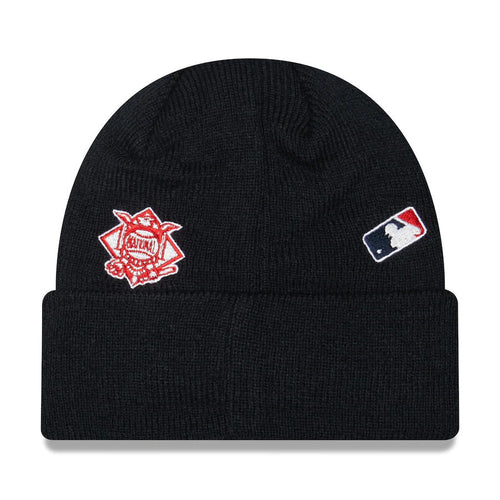 Atlanta Braves New Era MLB Cuffed Knit Beanie Hat Navy Blue Crown/Visor Team Color Logo (Identity)