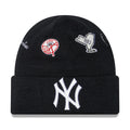 New York Yankees New Era MLB Cuffed Knit Beanie Hat Navy Blue Crown/Visor Team Color Logo (Identity)