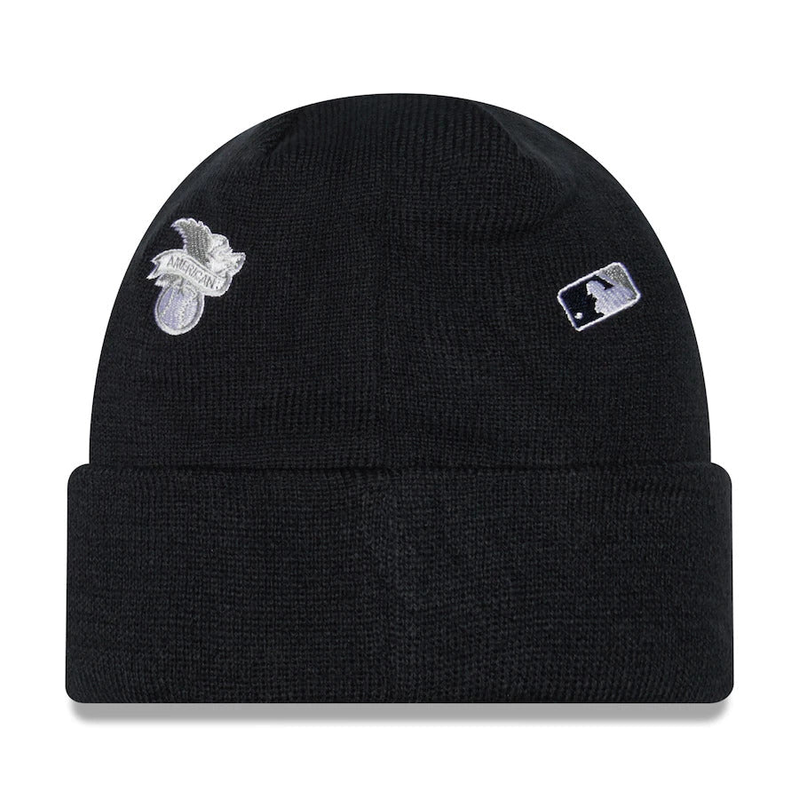 New York Yankees New Era MLB Cuffed Knit Beanie Hat Navy Blue Crown/Visor Team Color Logo (Identity)