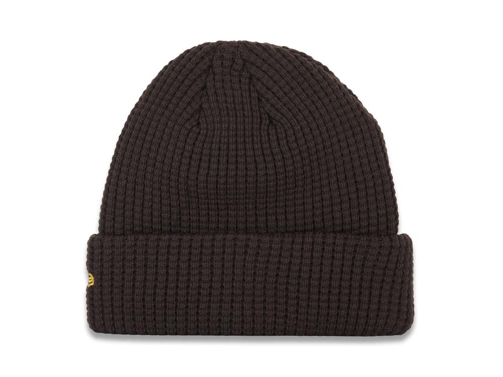 San Diego Padres New Era MLB Cuffed Knit Beanie Hat Brown Crown/Cuff Yellow Logo (Prime)