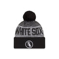 Chicago White Sox New Era MLB 2022 Cuffed Pom Knit Hat Gray/Black Crown/Visor Team Color Logo