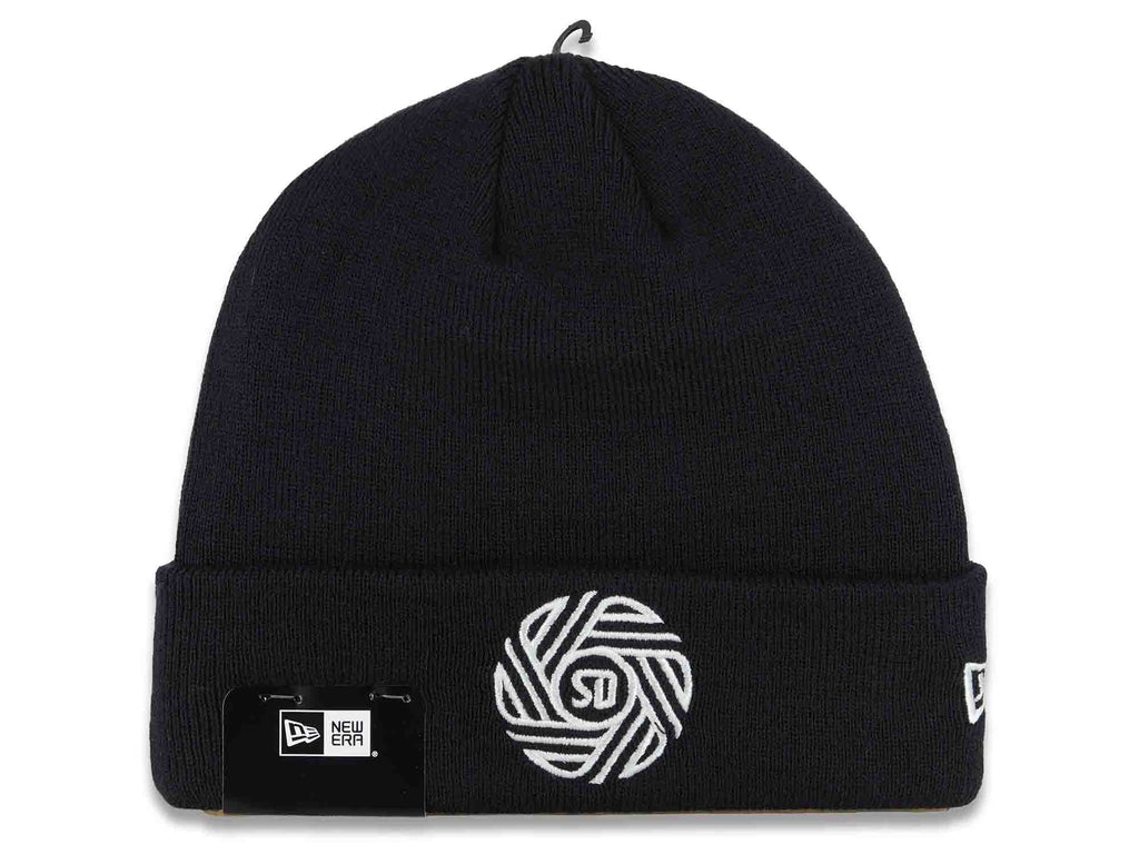 San Diego FC New Era MLS Cuffed Knit Beanie Hat Navy Crown/Cuff White Swirl Logo