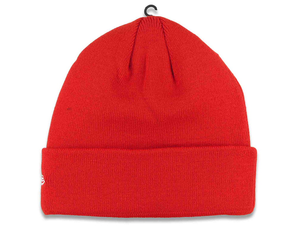San Diego FC New Era MLS Cuffed Knit Beanie Hat Red Crown/Cuff White Swirl Logo