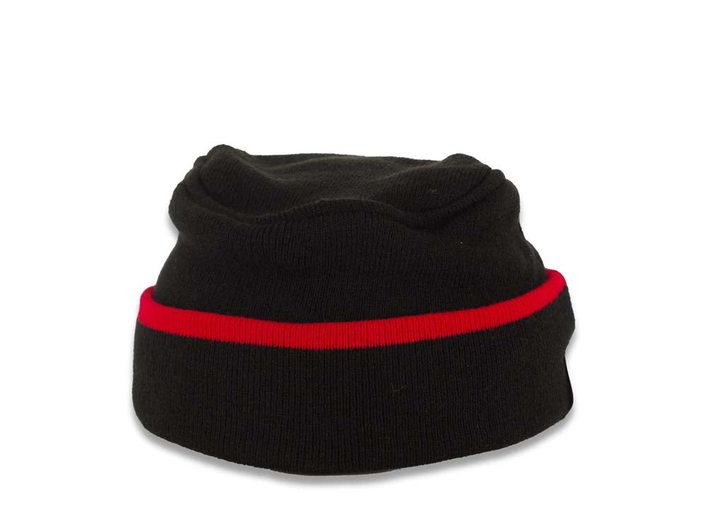 San Diego Padres New Era MLB Knit Beanie With Visor Black/Red Crown/Visor White/Red Logo (Riley Round)