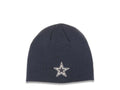Dallas Cowboys New Era NFL No Cuffed Knit Beanie Hat Navy Blue Crown/Visor Team Color Logo