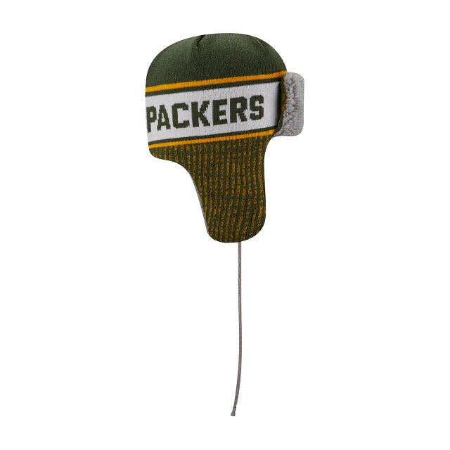 Green Bay Packers New Era NFL Trapper Knit Green/Yellow/White Team Color Logo