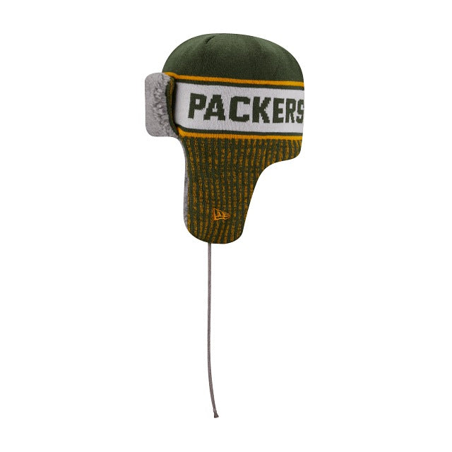 Green Bay Packers New Era NFL Trapper Knit Green/Yellow/White Team Color Logo