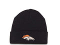 Denver Broncos NFL Cuffed Basic Beanie/Knit Dark Navy Crown/Visor Team Color Logo