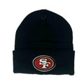 San Francisco 49ers Basic Cuffed Beanie Knit Black Crown/Visor Team Color Logo
