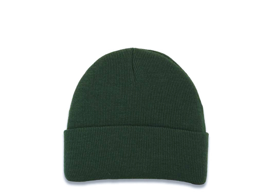 New York Jets NFL Cuffed Basic Beanie/Knit Dark Green Crown/Visor Team Color Logo