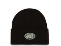 New York Jets NFL Cuffed Basic Beanie/Knit Black Crown/Visor Team Color Logo