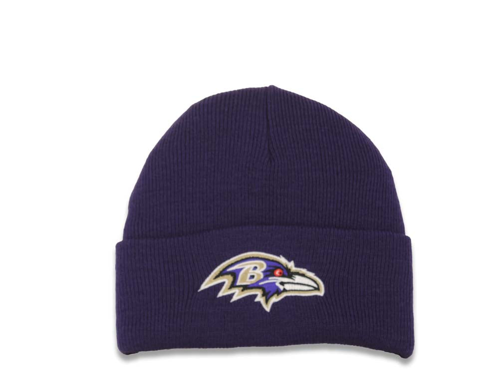 Baltimore Ravens New Era NFL Cuffed Basic Knit Beanie Purple Crown/Visor Team Color Logo