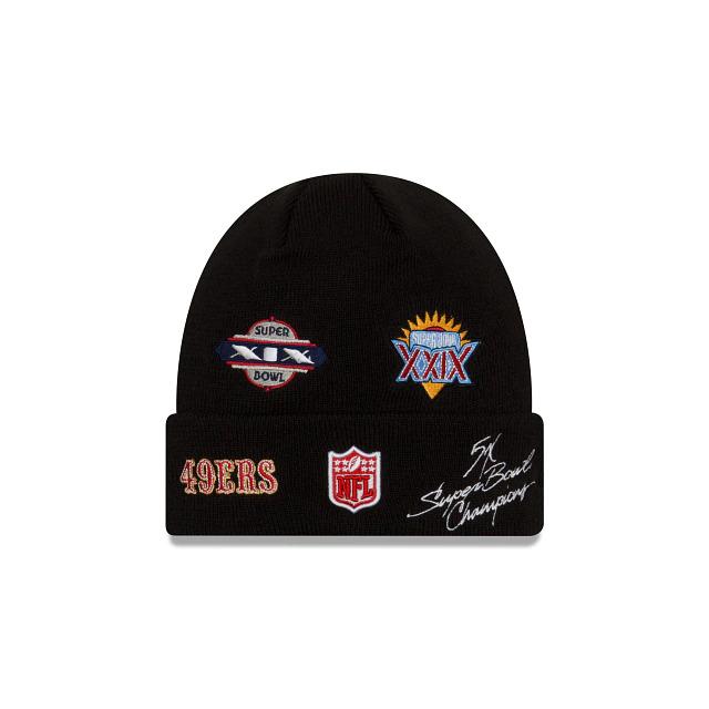 San Francisco 49ers New Era NFL Cuffed Knit Beanie Black Team Color Logo (Super Bowl Champions)