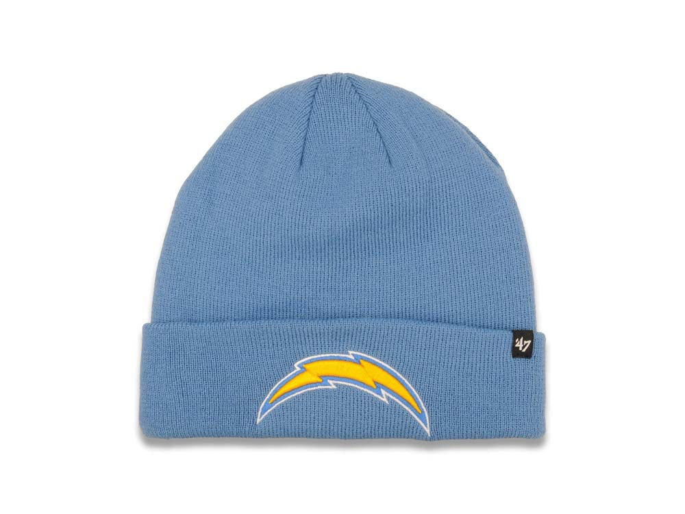 Los Angeles Chargers '47 Brand NFL Cuffed Basic Knit Beanie Sky Blue Crown/Visor Team Color Logo