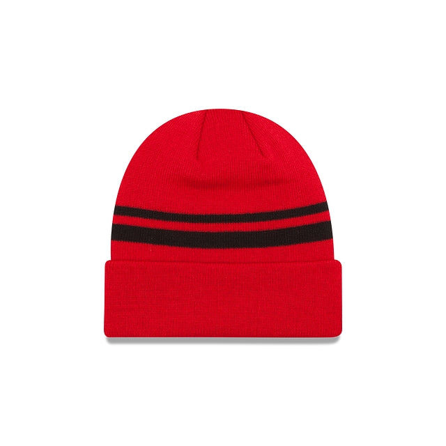 San Francisco 49ers New Era NFL Cuffed Knit Beanie Hat Red/Black Crown/Visor Team Color Logo