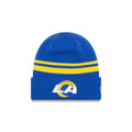 Los Angeles Rams New Era NFL Cuffed Knit Beanie Hat Royal Blue/Yellow Crown/Visor Team Color Logo