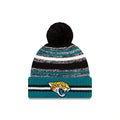 Jacksonville Jaguars New Era NFL Cuffed Pom Knit Black/Blue/White Team Color Logo