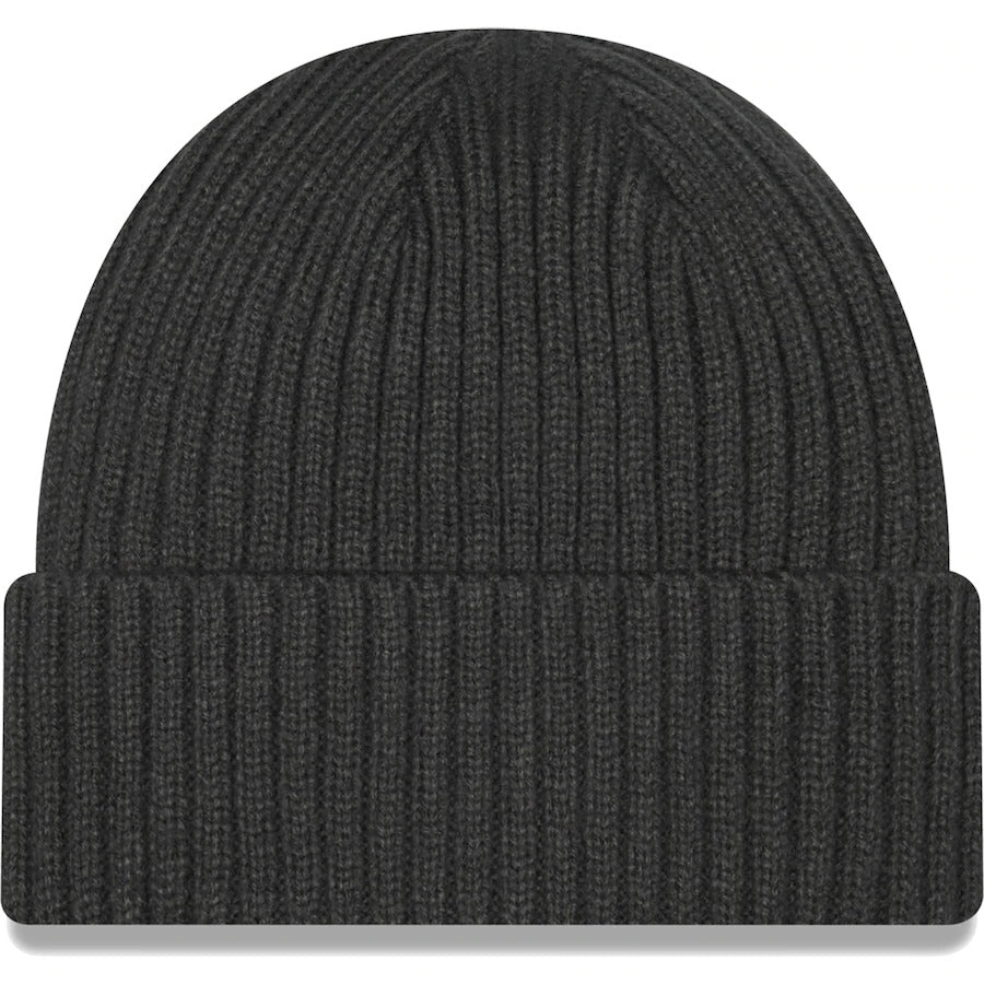 Los Angeles Chargers New Era NFL Cuffed Knit Beanie Hat Dark Gray Crown/Visor Dark Gray Logo