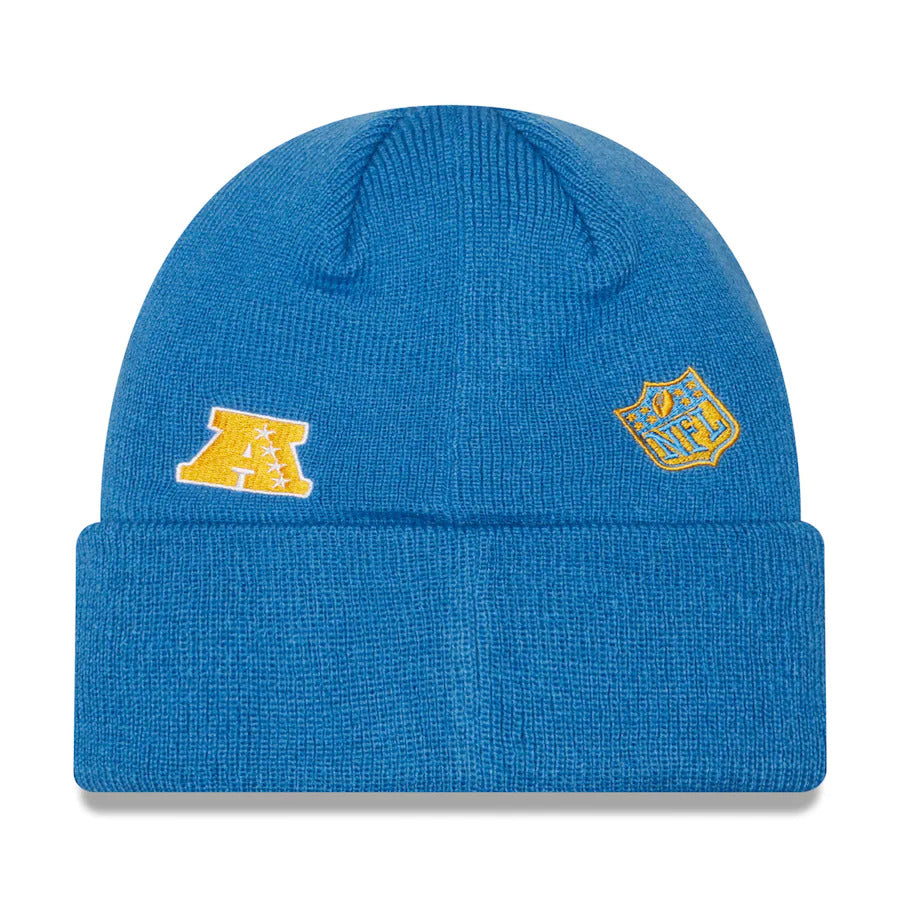 Los Angeles Chargers New Era NFL Cuffed Knit Beanie Hat Sky Blue Crown/Visor Team Color Logo (Identity)