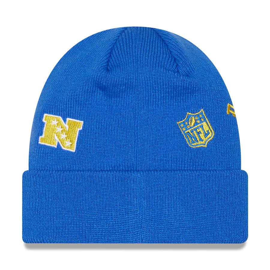 Los Angeles Rams New Era NFL Cuffed Knit Beanie Hat Royal Blue Crown/Visor Team Color Logo (Identity)
