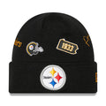 Pittsburgh Steelers New Era NFL Cuffed Knit Beanie Hat Black Crown/Visor Team Color Logo (Identity)