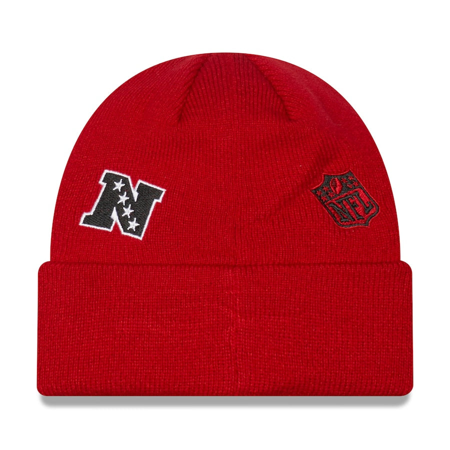 San Francisco 49ers New Era NFL Cuffed Knit Beanie Hat Red Crown/Visor Team Color Logo (Identity)