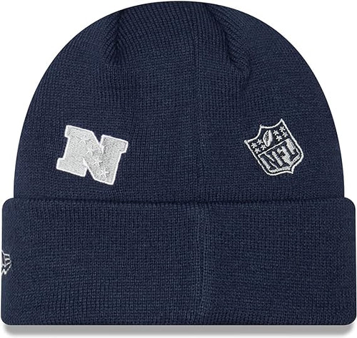 Dallas Cowboys New Era NFL Cuffed Knit Beanie Hat Navy Blue Crown/Visor Team Color Logo (Identity)