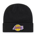 Los Angeles Lakers Adidas NBA Basic Cuffed Knit Beanie Black Crown/Visor Team Color Logo