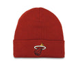 Miami Heat NBA Basic Cuffed Beanie/Knit Maroon Crown/Visor Team Color Logo