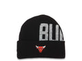 Chicago Bulls '47 Brand NBA Cuffed Beanie Hat Black/White Crown/Visor Team Color Logo